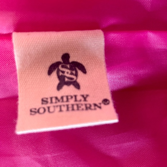 SIMPLY SOUTHERN Pink Elephant Patterned Thin Puffer Vest Sz.  S - Picture 9 of 15